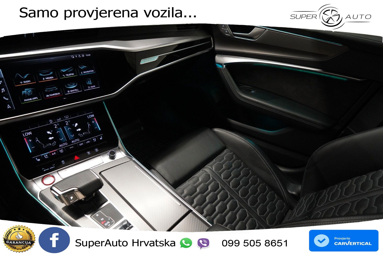 Audi RS6 Avant 4.0 TFSI V8 (600 KS) quattro Tiptronic ZRAČNI+ACC+GR SJED+KAM