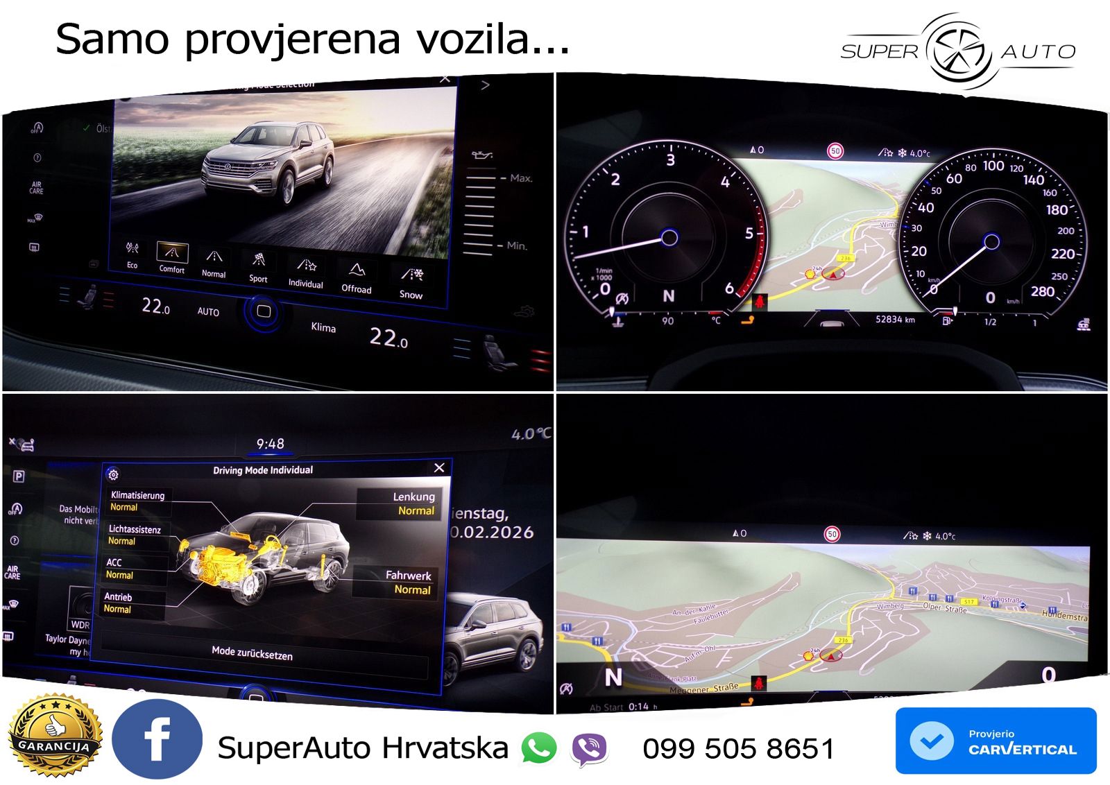 Volkswagen Touareg 3.0 V6 TDI (286 KS) 4MOTION Tiptronic R-Line ZRAČNI+ACC+GR SJED+KAM+PANO