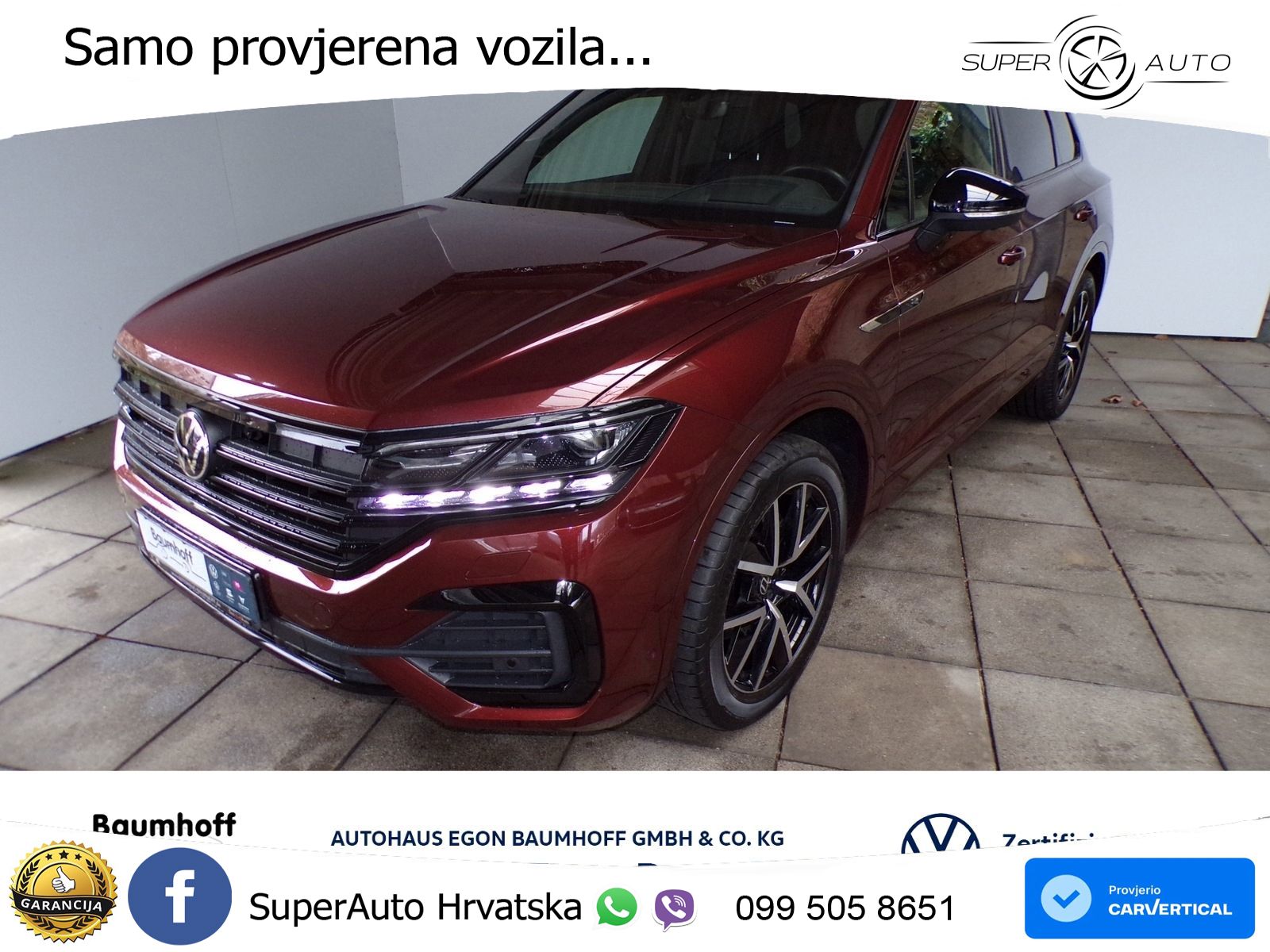Volkswagen Touareg 3.0 V6 TDI (286 KS) 4MOTION Tiptronic R-Line ZRAČNI+ACC+GR SJED+KAM+PANO