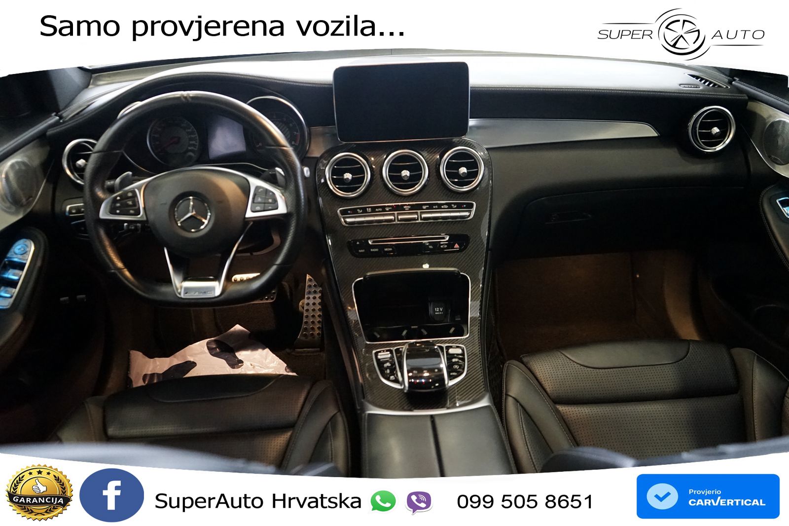 Mercedes AMG GLC 63 V8 (476 KS) 4MATIC+ MCT ZRAČNI+ACC+GR SJED+KAM+PANO