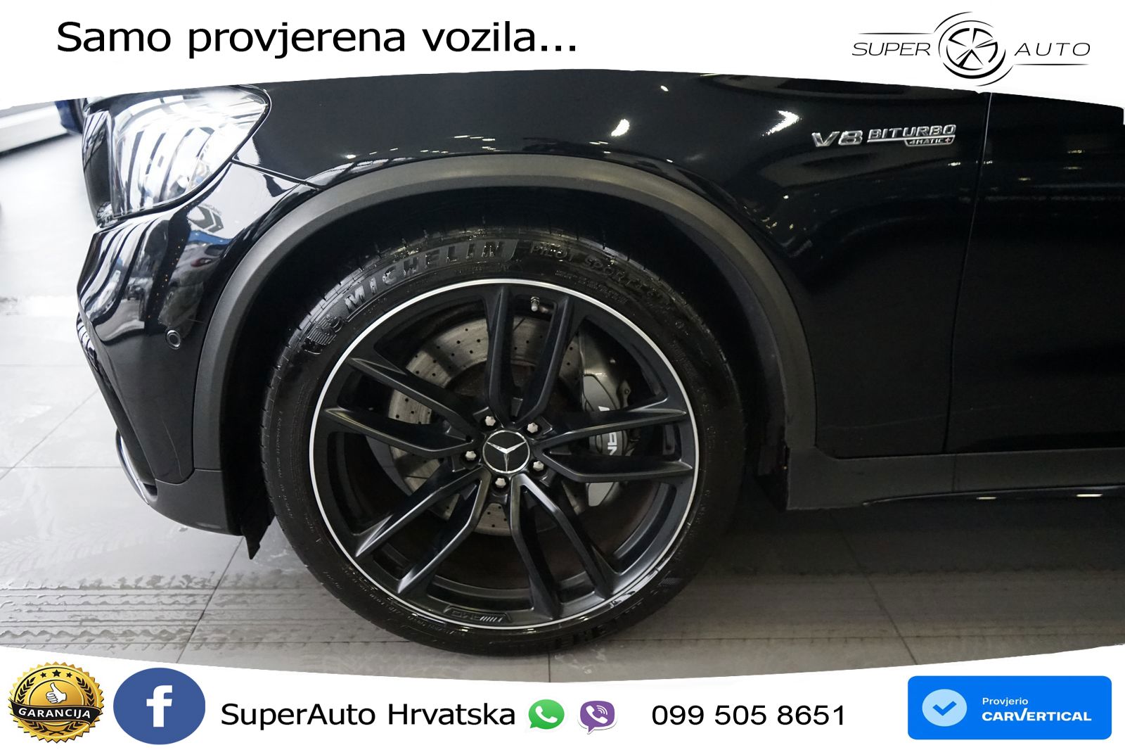 Mercedes AMG GLC 63 V8 (476 KS) 4MATIC+ MCT ZRAČNI+ACC+GR SJED+KAM+PANO