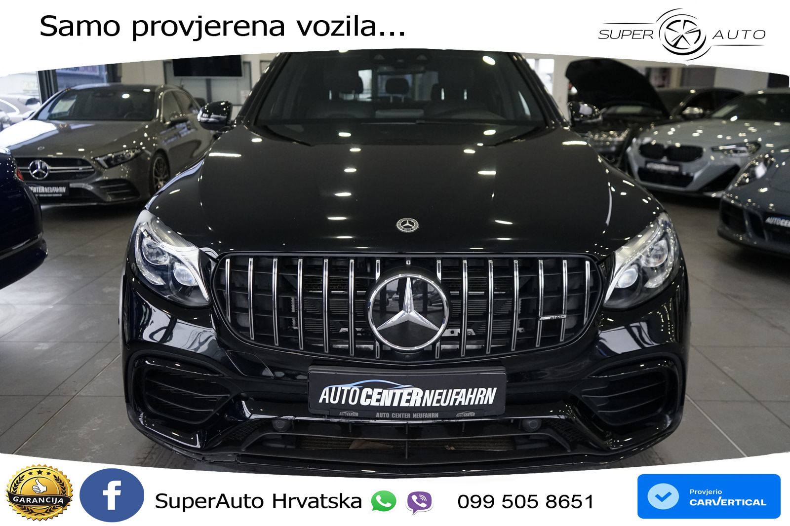 Mercedes AMG GLC 63 V8 (476 KS) 4MATIC+ MCT ZRAČNI+ACC+GR SJED+KAM+PANO