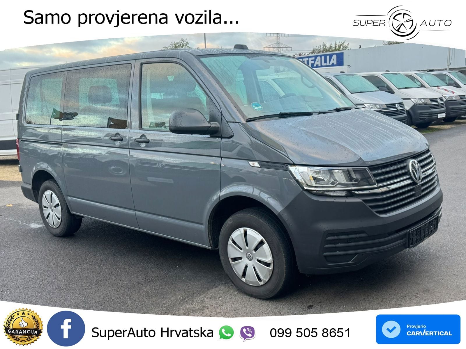 Volkswagen T6.1 Transporter Kombi Klima*PDC vo u. hi 150 KS