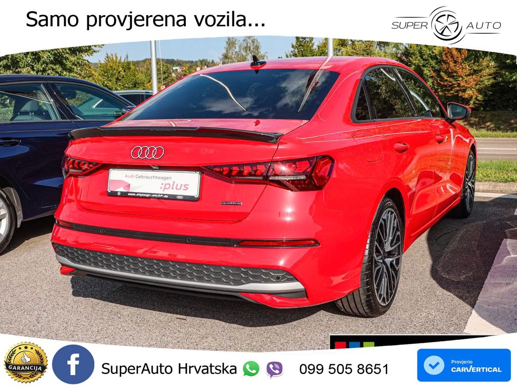 Audi A3 Limuzina 40 TFSI (204 KS) quattro S tronic S line LED+GR SJED+ACC