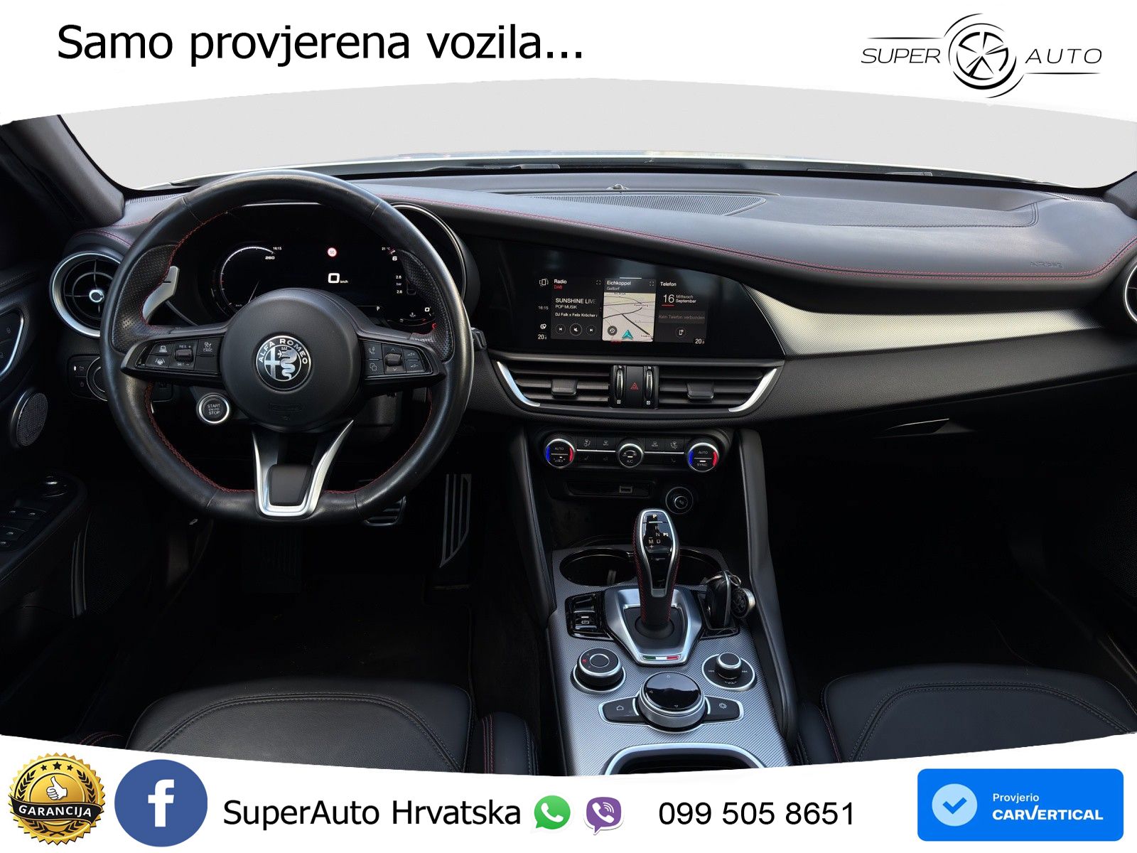 Alfa Romeo Giulia 2.2 MultiJet II (210 KS) Q4 Automatic LED+GR SJED+ACC