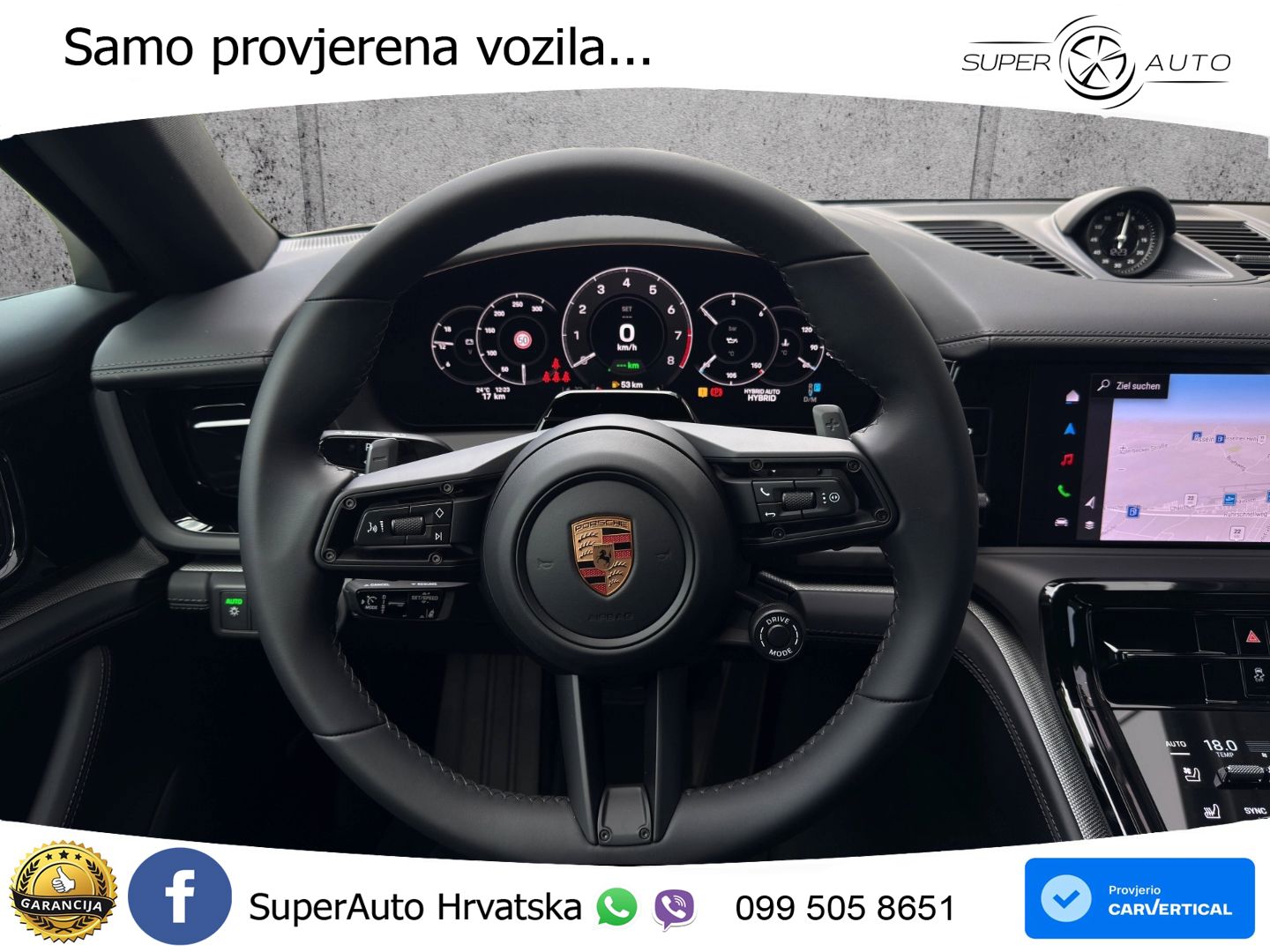 Porsche Panamera 4S 2.9 V6 (544 KS) E-Hybrid PDK ZRAČNI+ACC+GR SJED+KAM+PANO