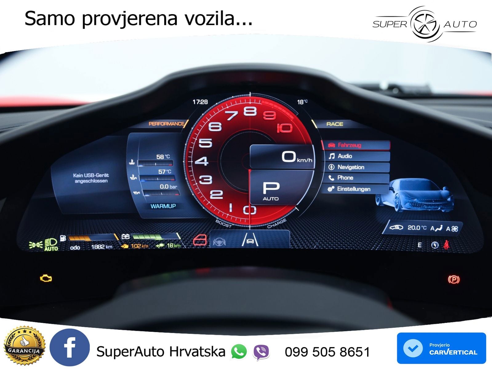 Ferrari 296 GTS 3.0 V6 (830 KS) F1 DCT LED+ACC