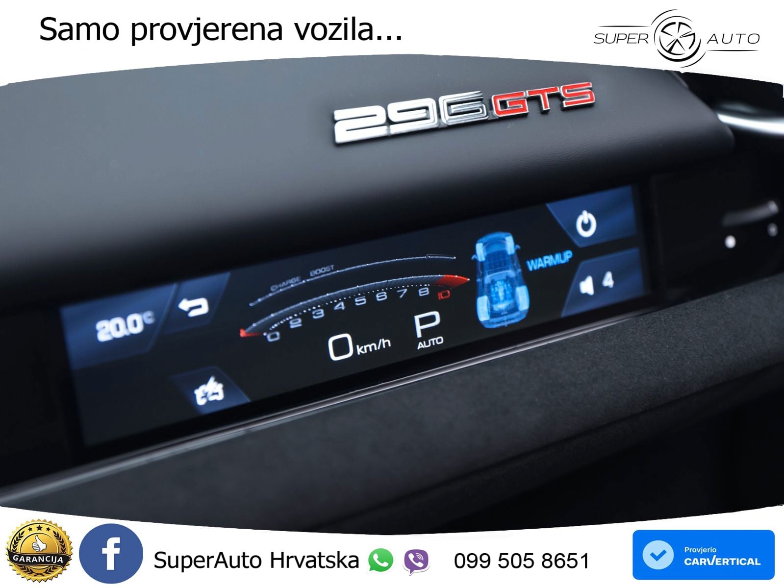 Ferrari 296 GTS 3.0 V6 (830 KS) F1 DCT LED+ACC