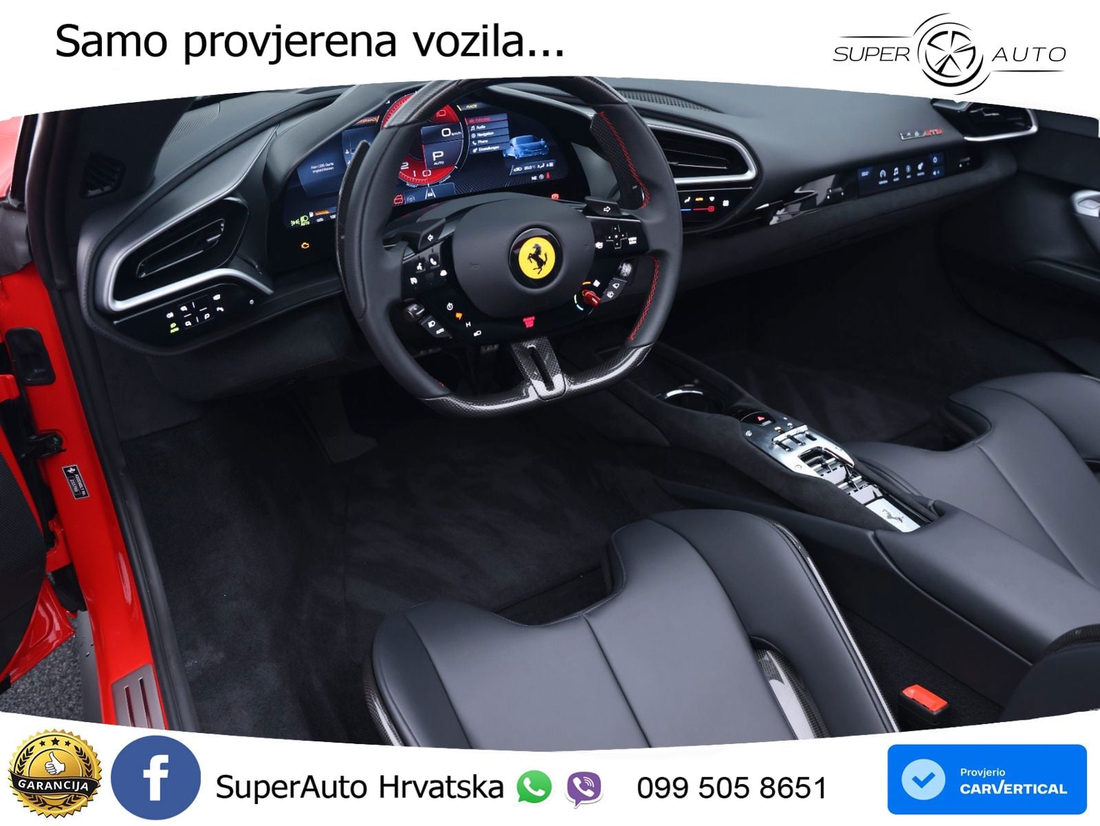 Ferrari 296 GTS 3.0 V6 (830 KS) F1 DCT LED+ACC