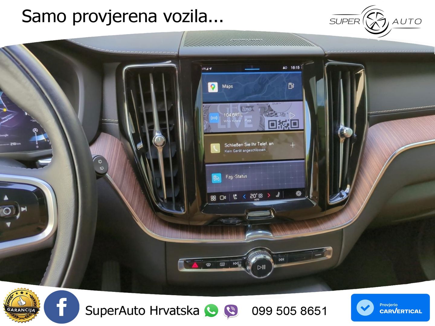 Volvo XC60 B6 AWD Geartronic ZRAČNI+ACC+GR SJED+KAM+PANO