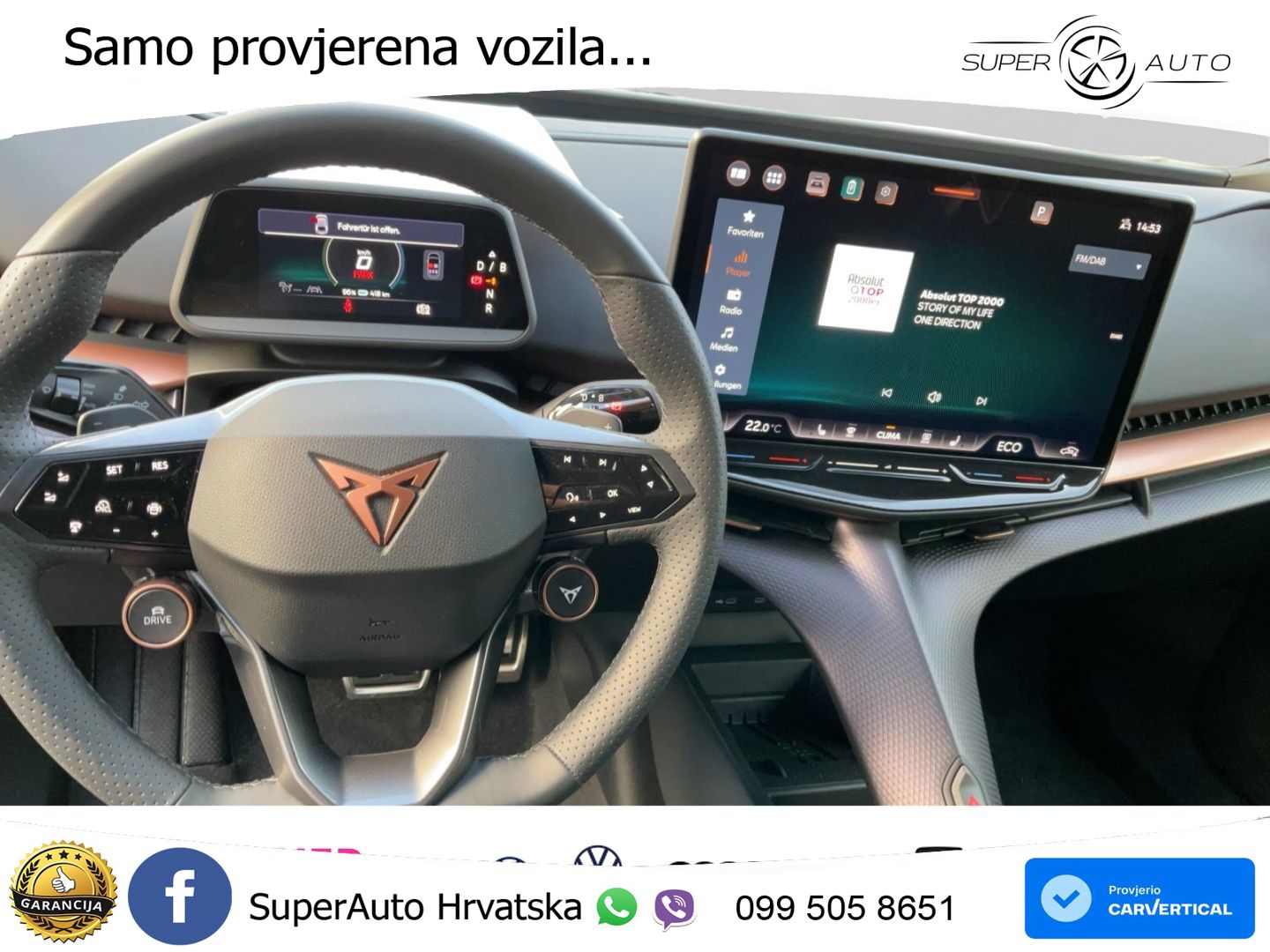 Cupra Tavascan 82 kWh (286 KS) LED+GR SJED+ACC