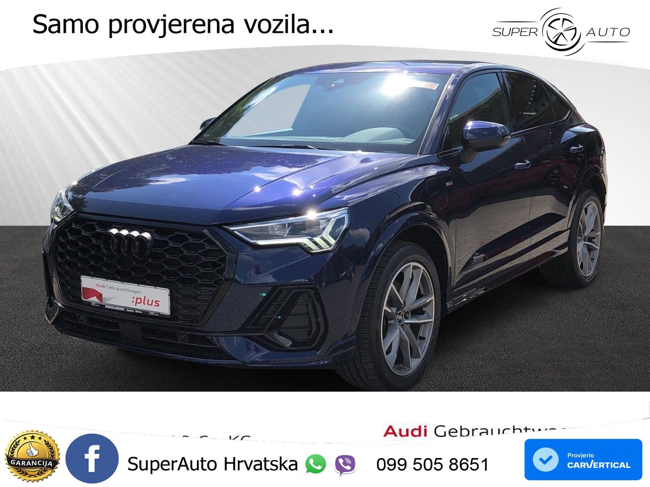 Audi Q3 Sportback 45 TFSIe (245 KS) S tronic S line LED+GR SJED+ACC