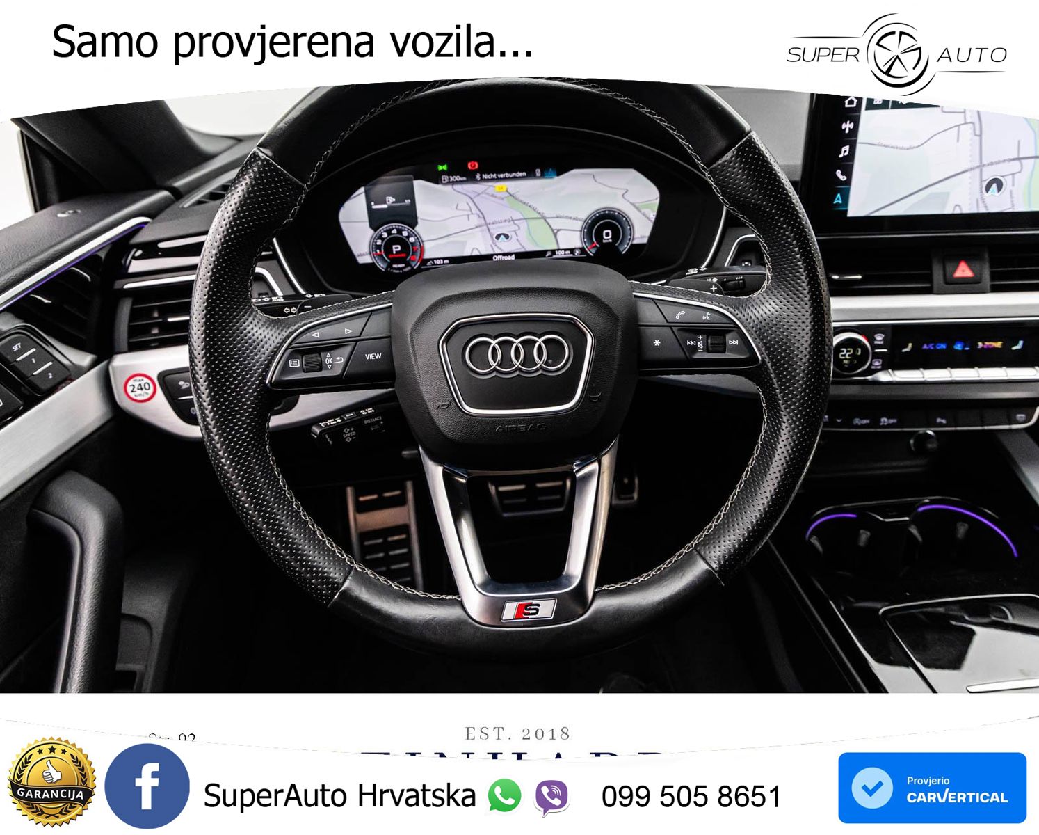 Audi A5 Sportback 45 TFSI (265 KS) quattro S tronic 2x S line MATRIX+GR SJED+KAM