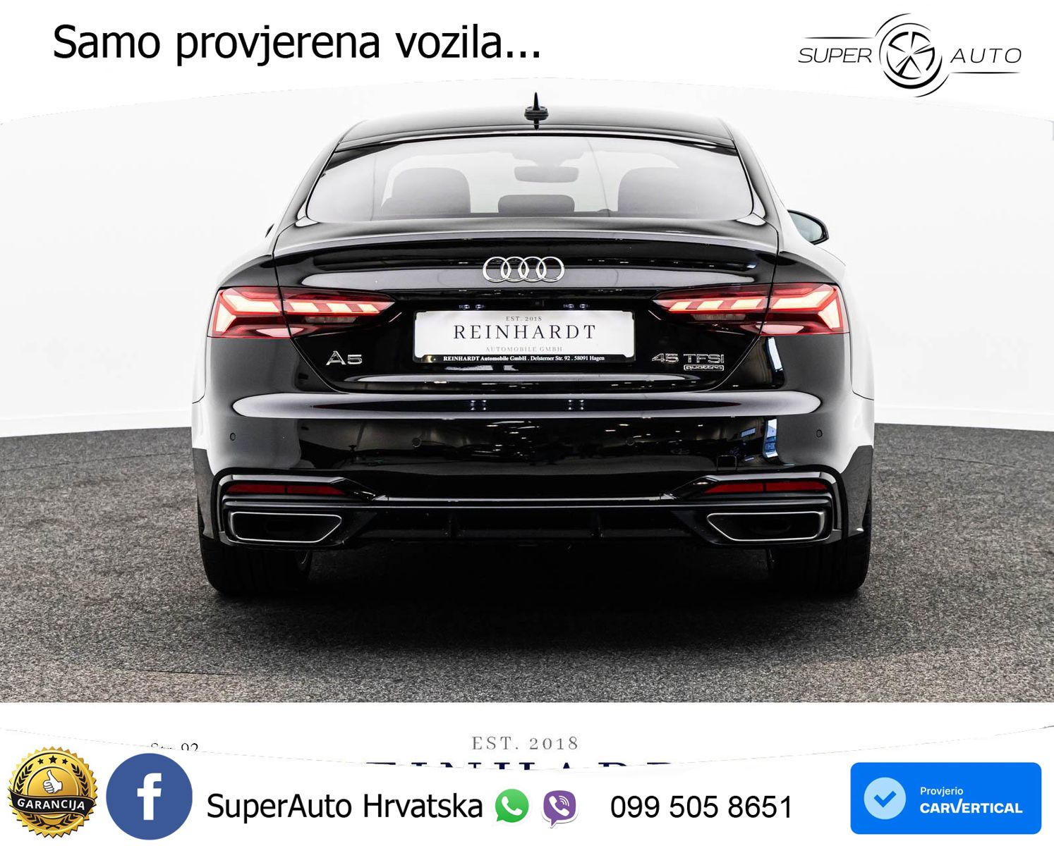 Audi A5 Sportback 45 TFSI (265 KS) quattro S tronic 2x S line MATRIX+GR SJED+KAM