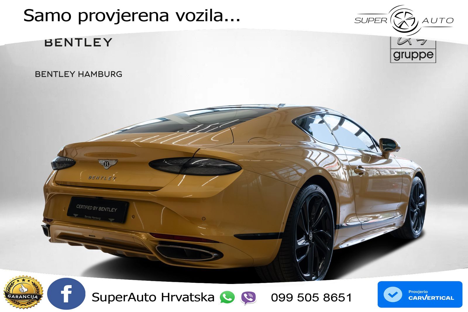 Bentley Continental GT IV 4.0 V8 TFSi (782 KS) AWD DCT LED+GR SJED+ACC