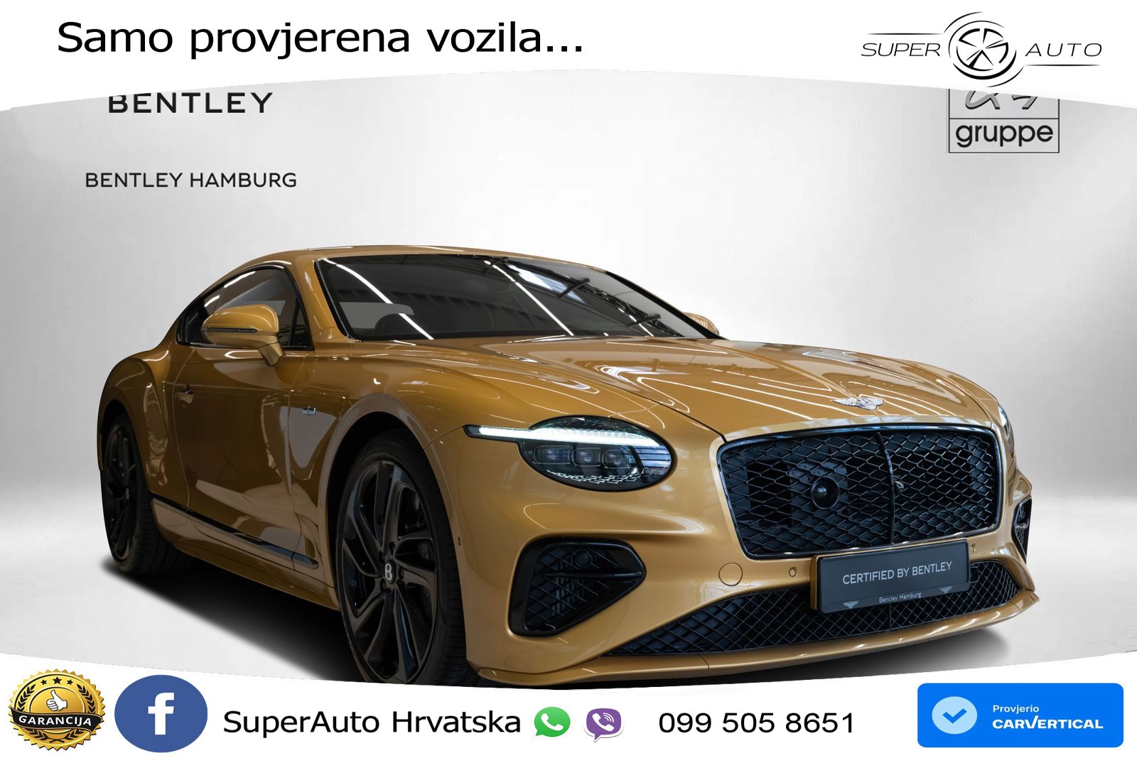 Bentley Continental GT IV 4.0 V8 TFSi (782 KS) AWD DCT LED+GR SJED+ACC