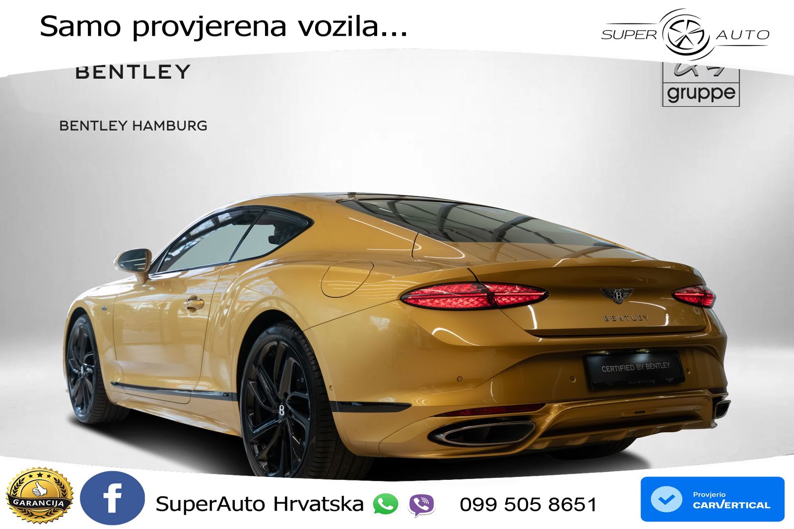 Bentley Continental GT IV 4.0 V8 TFSi (782 KS) AWD DCT LED+GR SJED+ACC