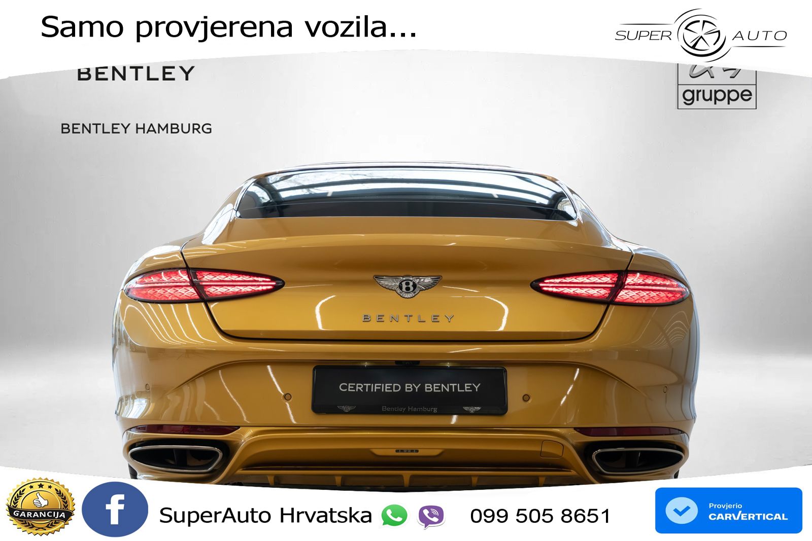 Bentley Continental GT IV 4.0 V8 TFSi (782 KS) AWD DCT LED+GR SJED+ACC