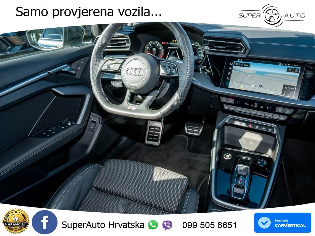 Audi A3 Limuzina 35 TFSI (150 KS) S tronic 2x S line LED+GR SJED+ACC