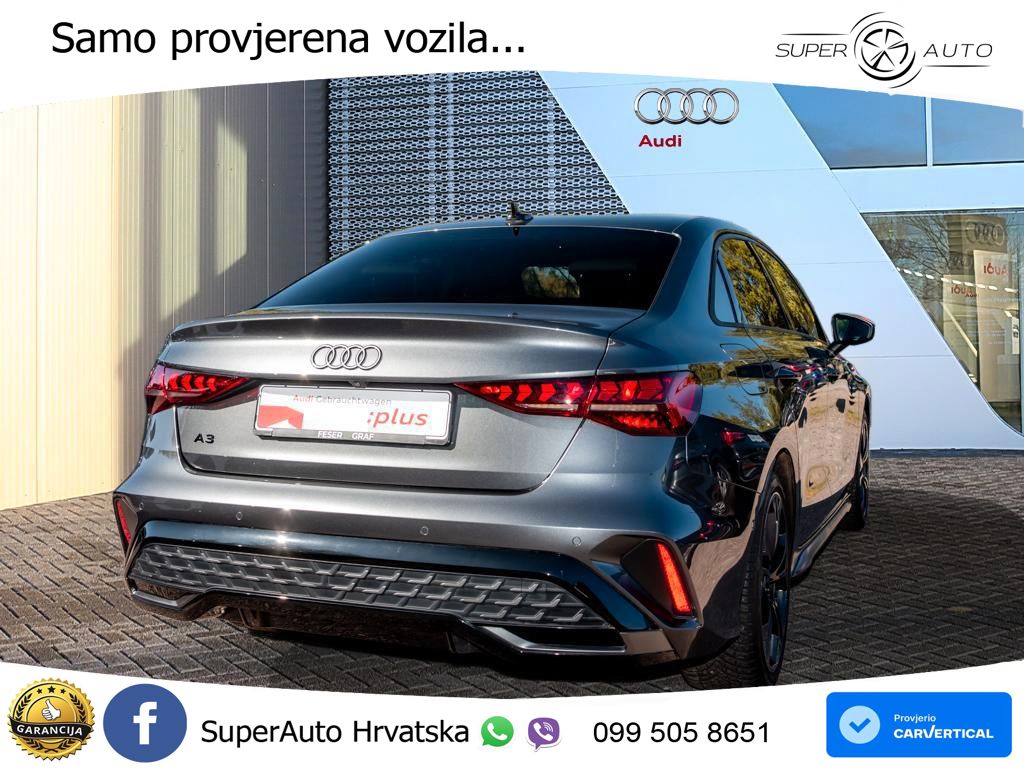 Audi A3 Limuzina 35 TFSI (150 KS) S tronic 2x S line LED+GR SJED+ACC