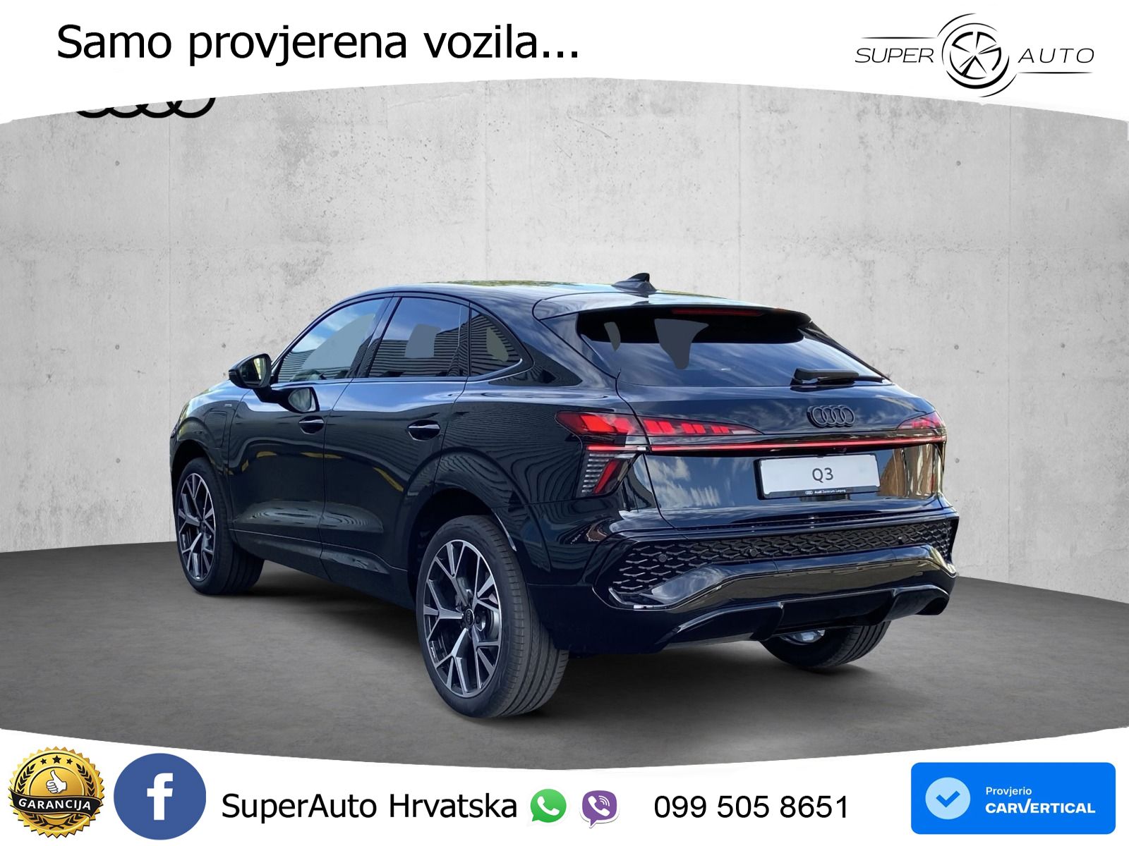 Audi Q3 Sportback 1.5 TFSIe (272 KS) S tronic S line LED+GR SJED+ACC