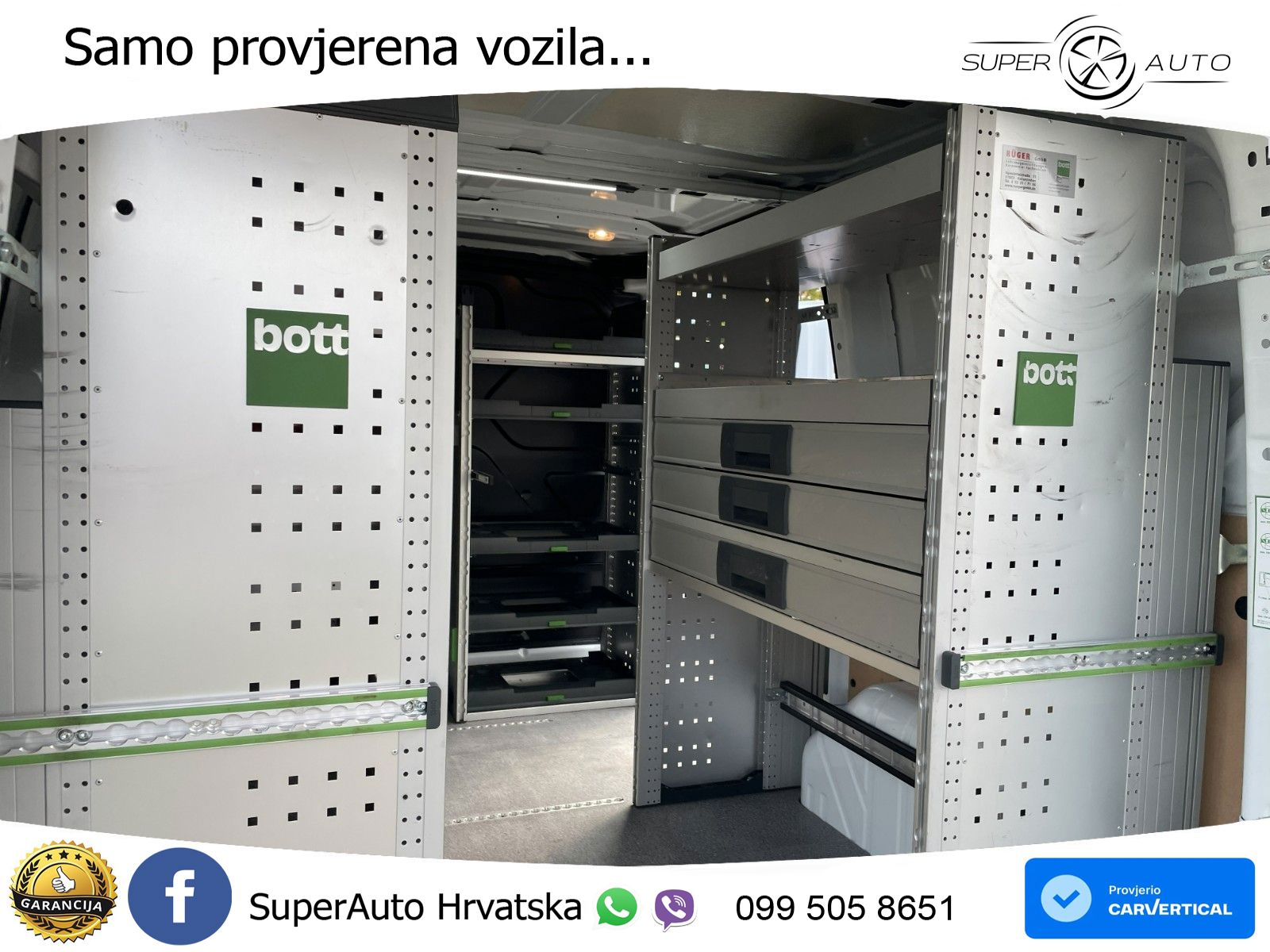 Ford Transit Custom 300 L1 BOTT Regale Klima Navi PDC 131 KS