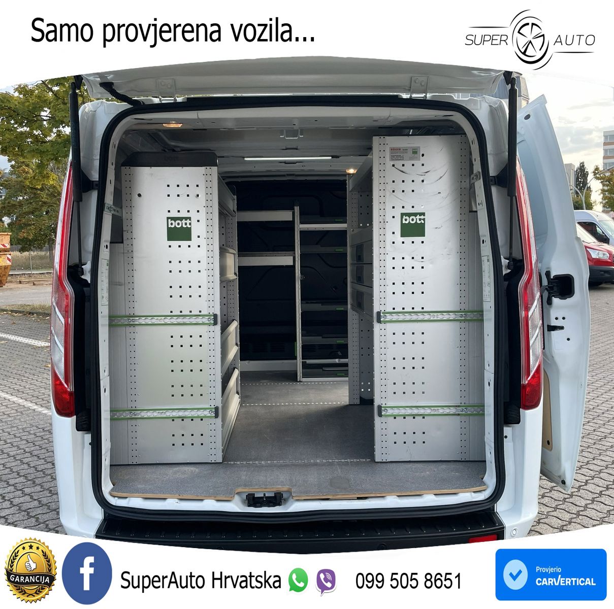 Ford Transit Custom 300 L1 BOTT Regale Klima Navi PDC 131 KS