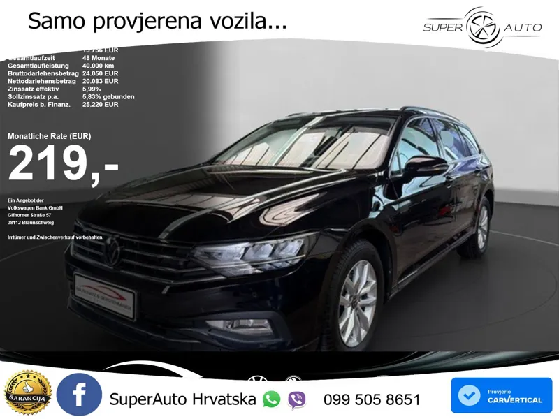 Volkswagen Passat Variant 2.0 TDI (150 KS) DSG Business LED+GR SJED+ACC