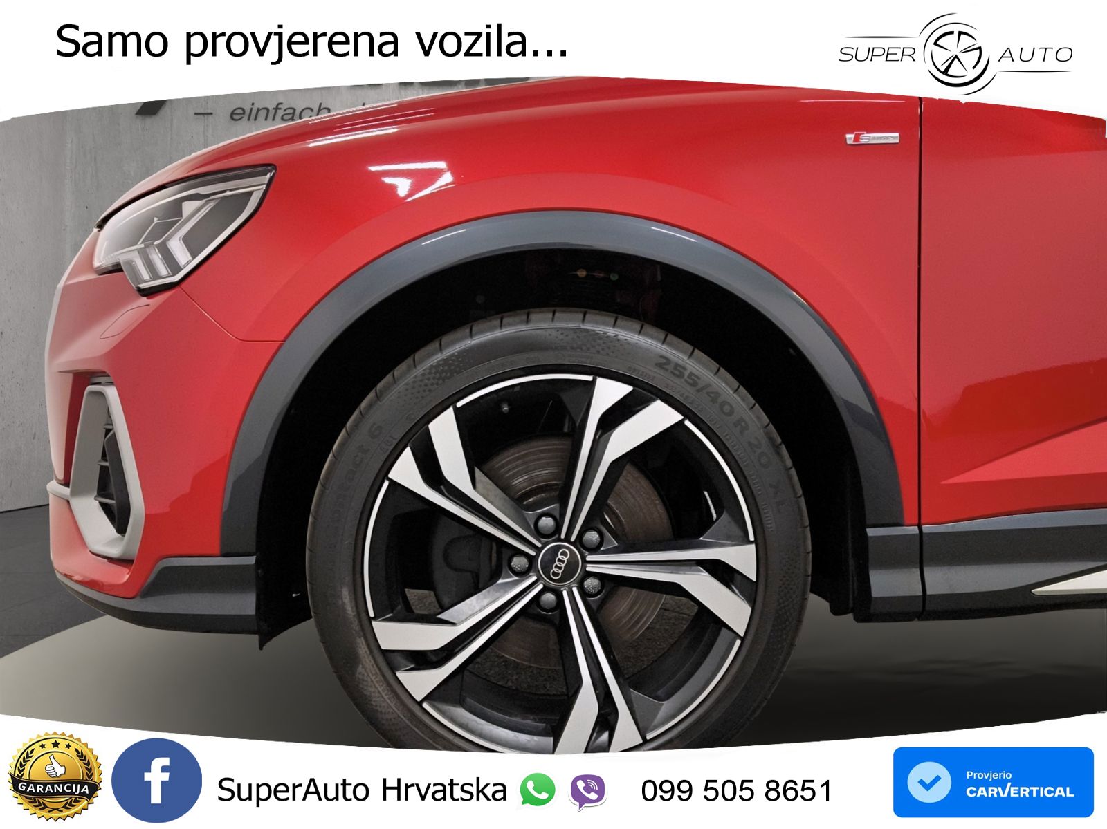 Audi Q3 Sportback 40 TDI (200 KS) quattro S tronic S line LED+GR SJED+ACC