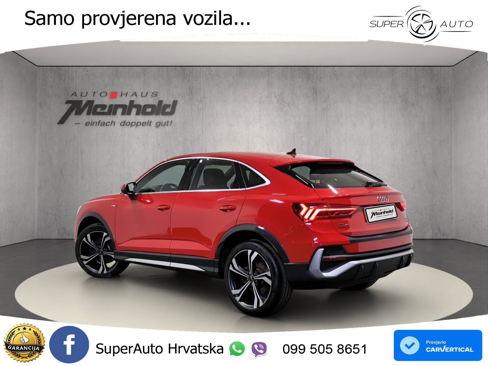Audi Q3 Sportback 40 TDI (200 KS) quattro S tronic S line LED+GR SJED+ACC