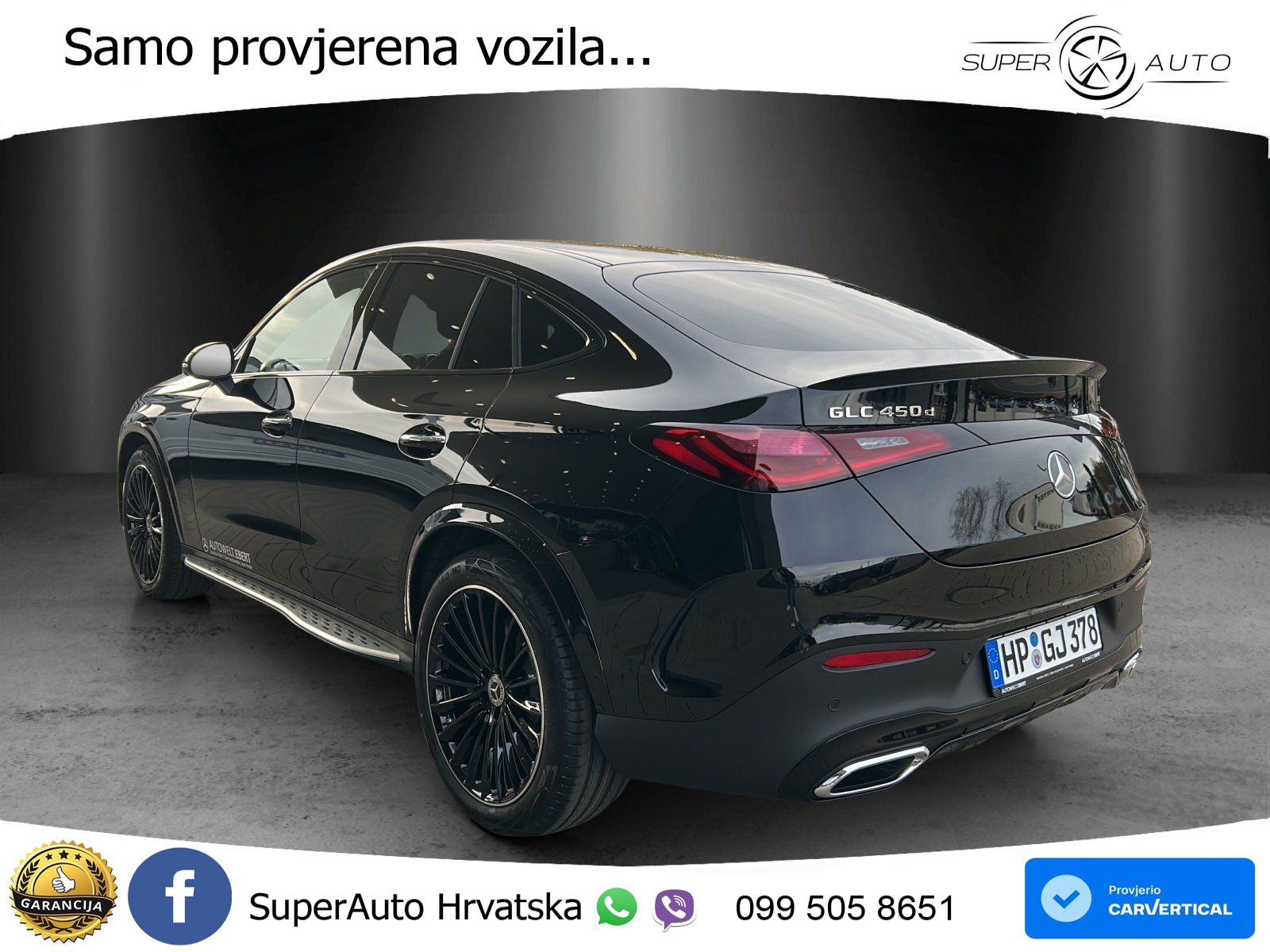 Mercedes GLC Coupe 450d (367 KS) 4MATIC 9G-TRONIC AMG ZRAČNI+ACC+GR SJED+360+PANO