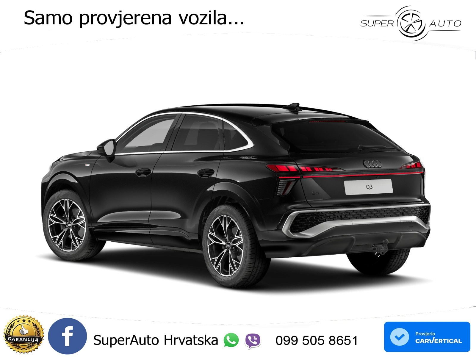 Audi Q3 Sportback 1.5 TFSI (150 KS) S tronic S line LED+GR SJED+ACC