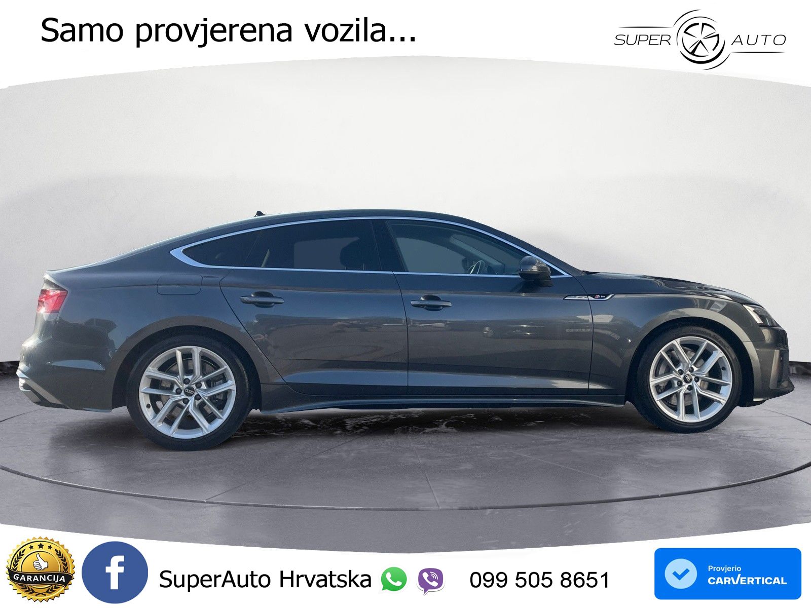 Audi A5 Sportback 45 TFSI (265 KS) quattro S tronic S line LED+GR SJED+ACC