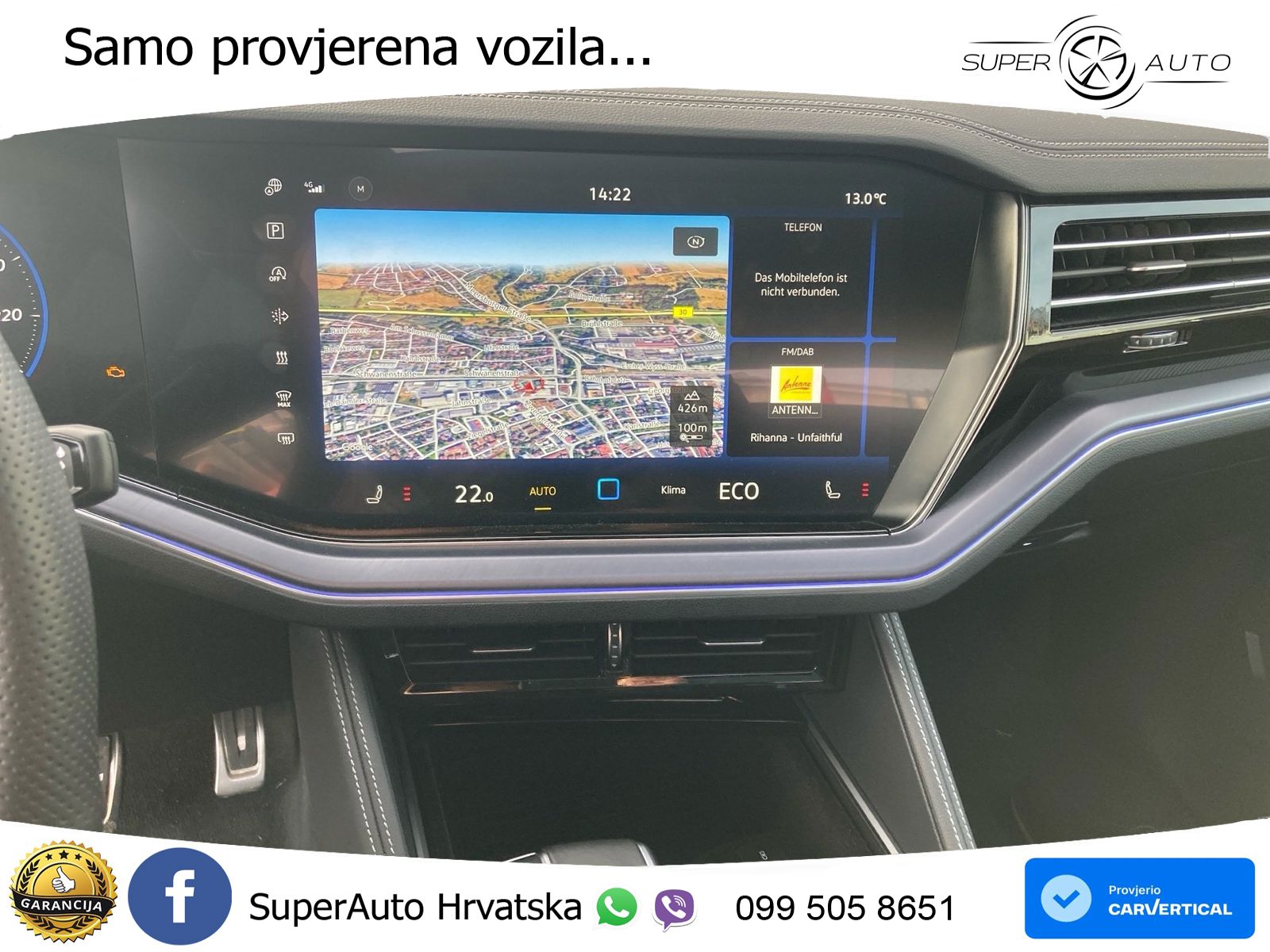 Volkswagen Touareg 3.0 V6 TDI (286 KS) 4MOTION Tiptronic ZRAČNI+ACC+GR SJED+KAM+PANO