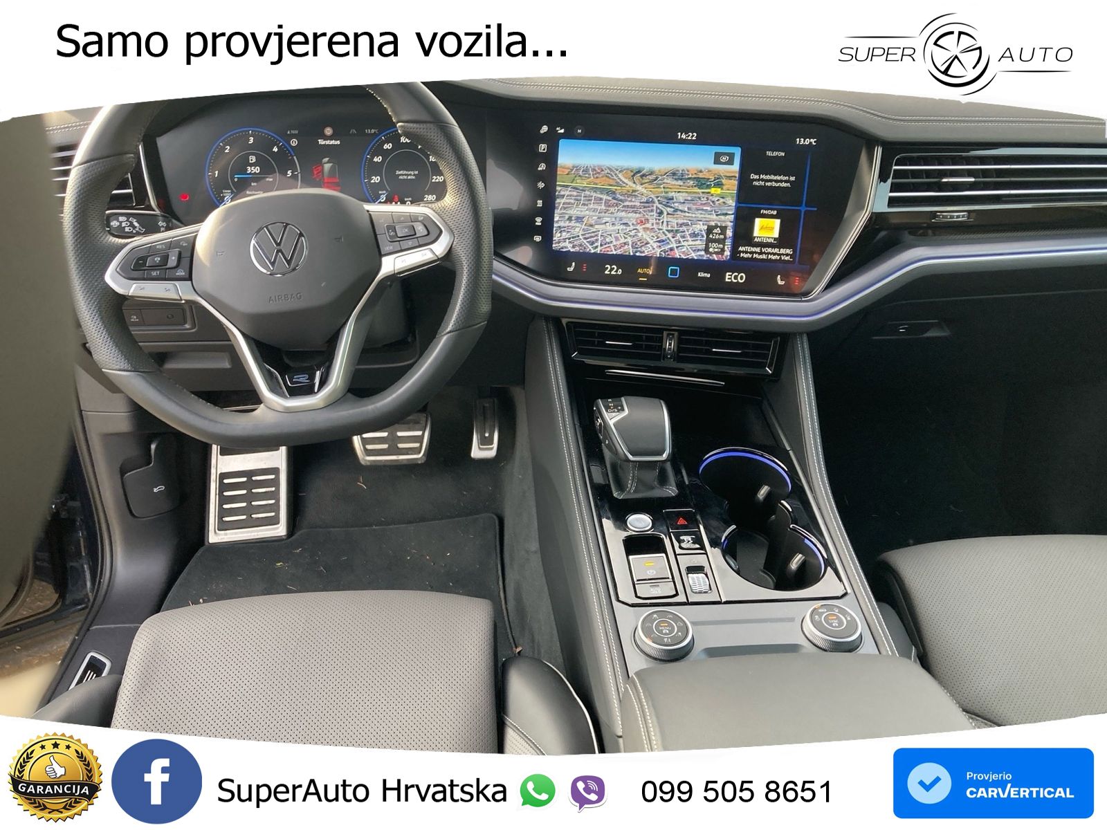 Volkswagen Touareg 3.0 V6 TDI (286 KS) 4MOTION Tiptronic ZRAČNI+ACC+GR SJED+KAM+PANO