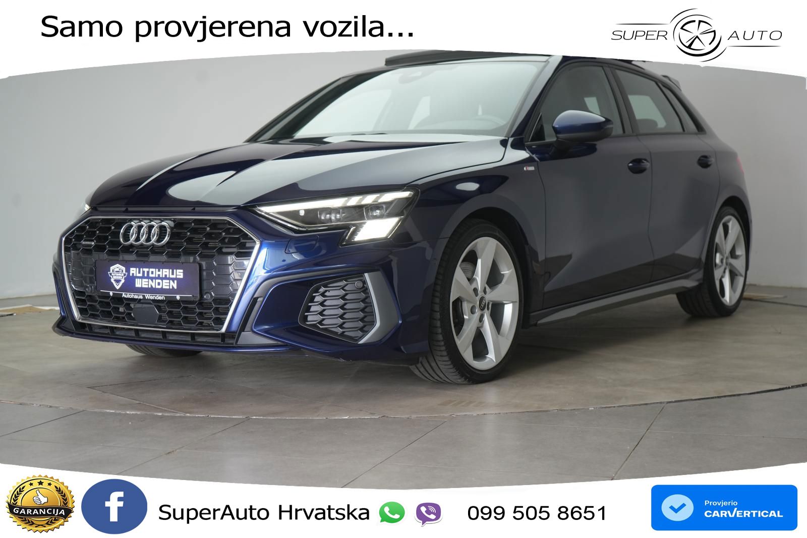 Audi A3 40 TDI (200 KS) quattro S tronic S line LED+GR SJED+ACC