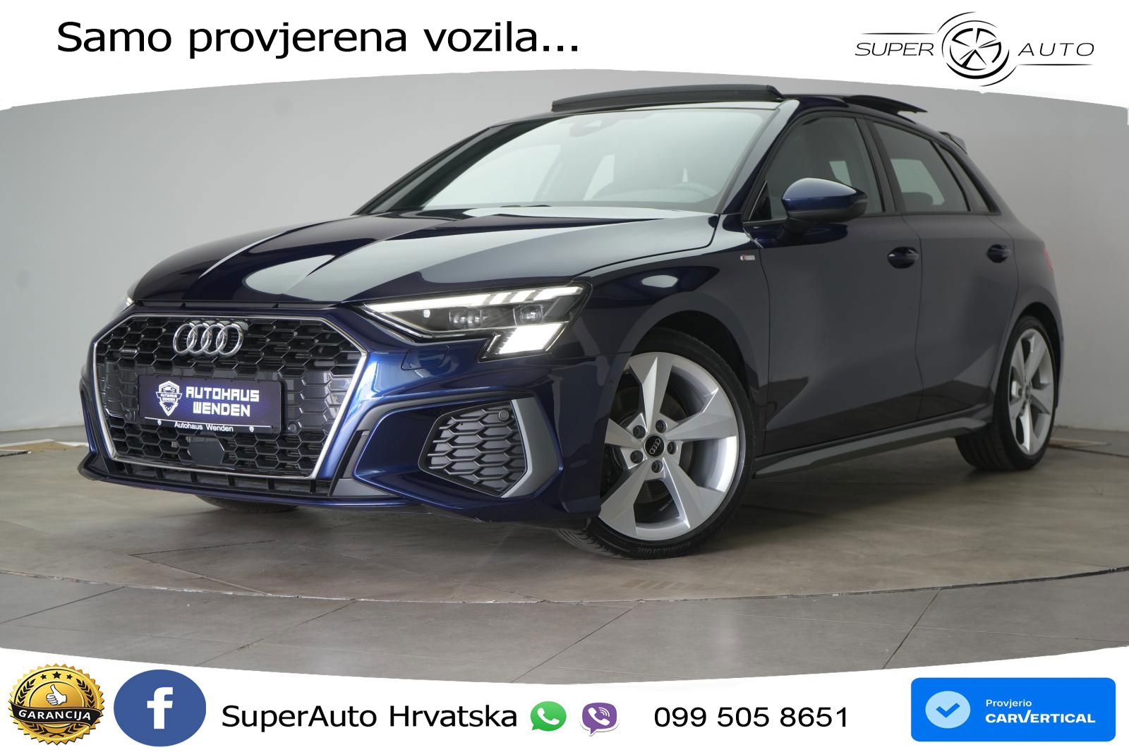 Audi A3 40 TDI (200 KS) quattro S tronic S line LED+GR SJED+ACC