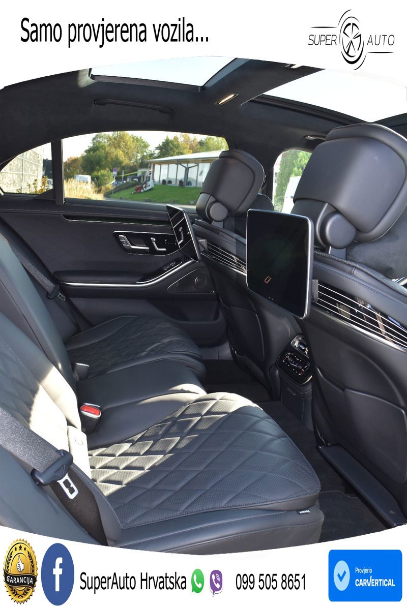 Mercedes S 500 (449 KS) EQ Boost 4MATIC 9G-TRONIC Manufaktur ZRAČNI+ACC+GR SJED+360+PANO