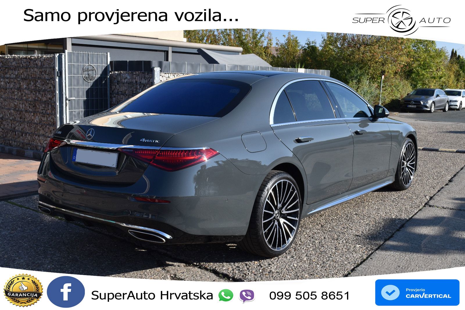 Mercedes S 500 (449 KS) EQ Boost 4MATIC 9G-TRONIC Manufaktur ZRAČNI+ACC+GR SJED+360+PANO