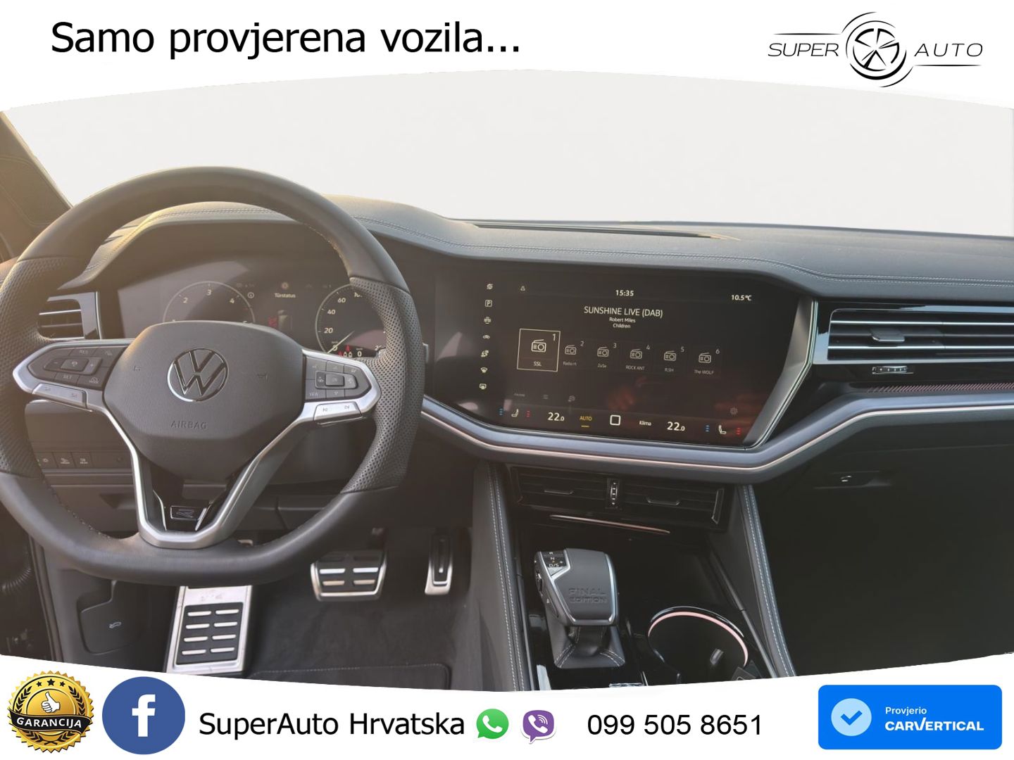 Volkswagen Touareg 3.0 V6 TDI (286 KS) 4MOTION Tiptronic ZRAČNI+ACC+4xGR SJED+KAM