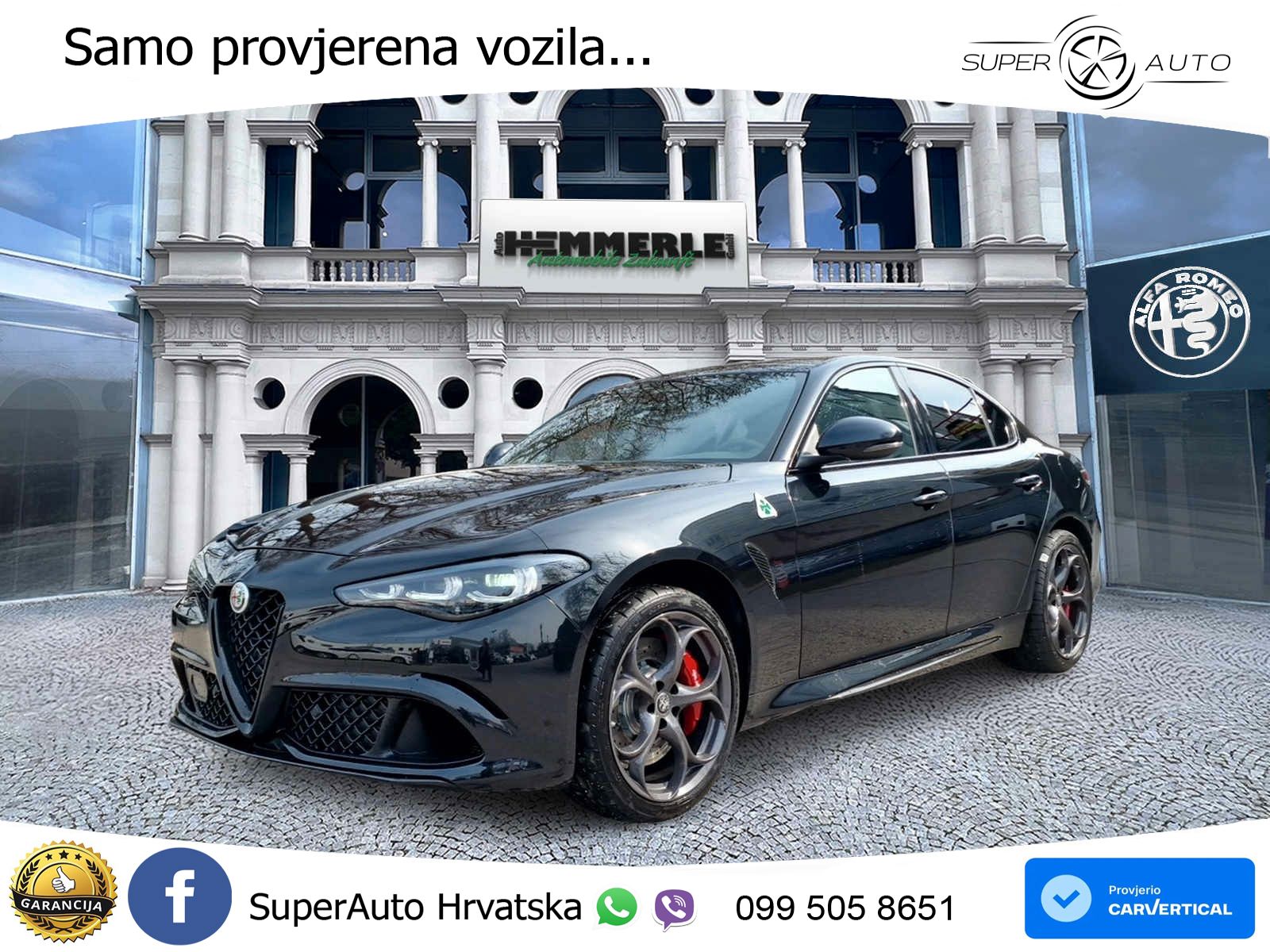 Alfa Romeo Giulia Quadrifoglio 2.9 V6 Bi-Turbo (520 KS) Automatic LED+GR SJED+ACC