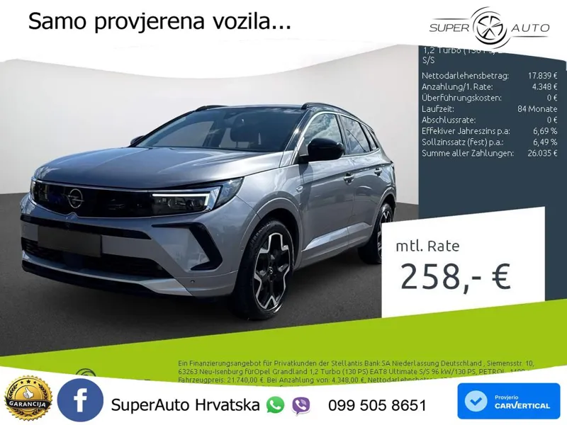 Opel Grandland 1.2i Turbo (130 KS) Automatic Ultimate