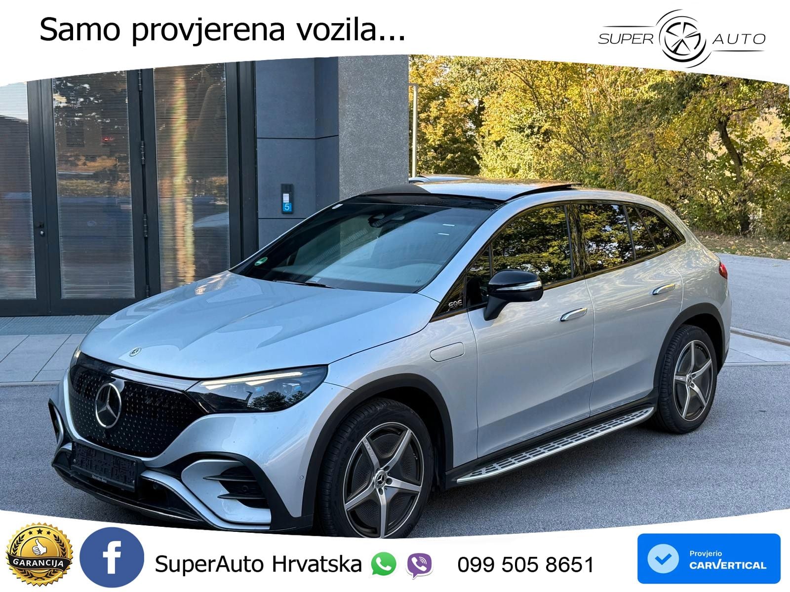 Mercedes EQE SUV 500 105 kWh (408 KS) 4MATIC AMG ZRAČNI+ACC+GR SJED+KAM+PANO