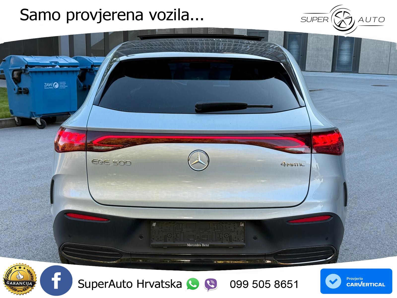 Mercedes EQE SUV 500 105 kWh (408 KS) 4MATIC AMG ZRAČNI+ACC+GR SJED+KAM+PANO