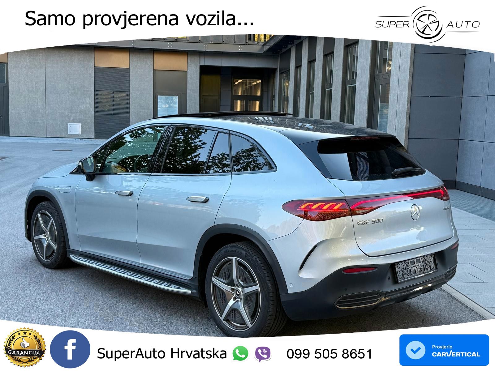 Mercedes EQE SUV 500 105 kWh (408 KS) 4MATIC AMG ZRAČNI+ACC+GR SJED+KAM+PANO