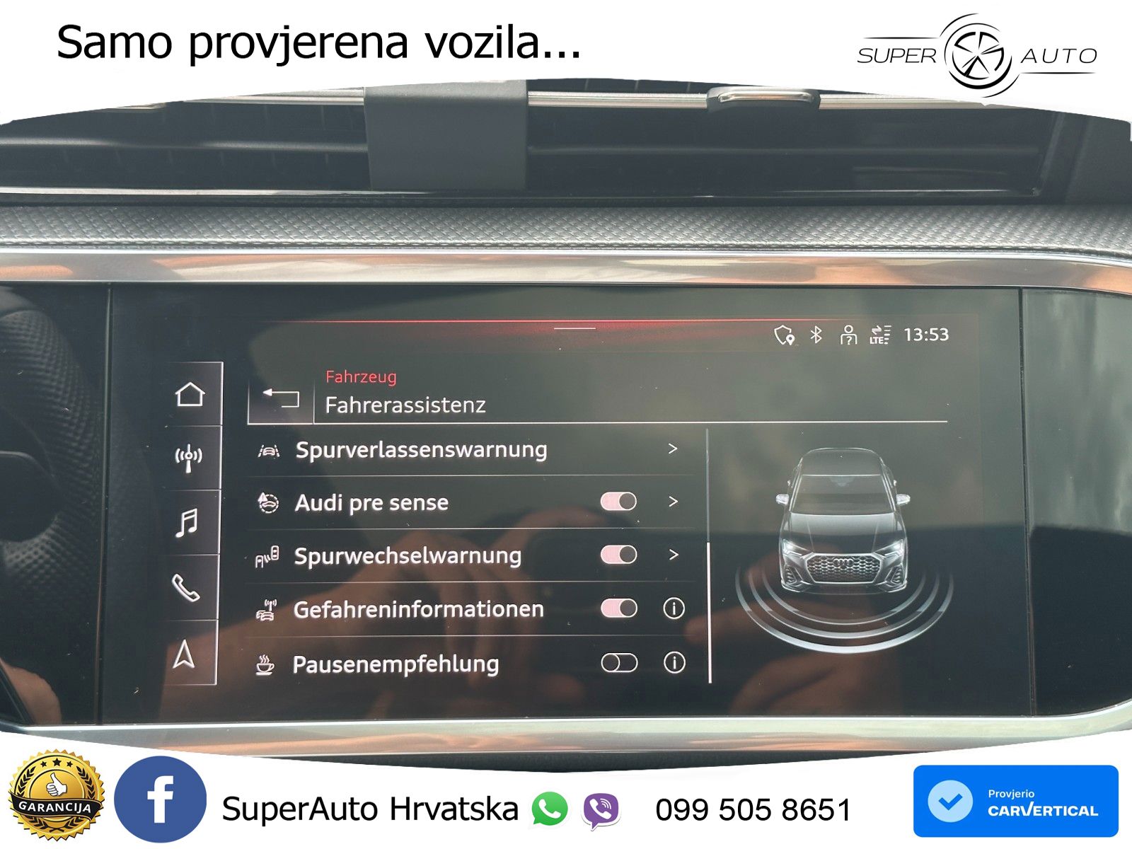 Audi Q3 II Sportback 40 TFSI (190 KS) quattro S tronic S line LED+GR SJED+ACC