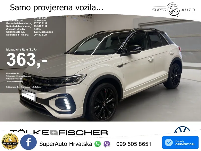 Volkswagen T-Roc 2.0 TSI (190 KS) 4M DSG R-Line LED+GR SJED+ACC