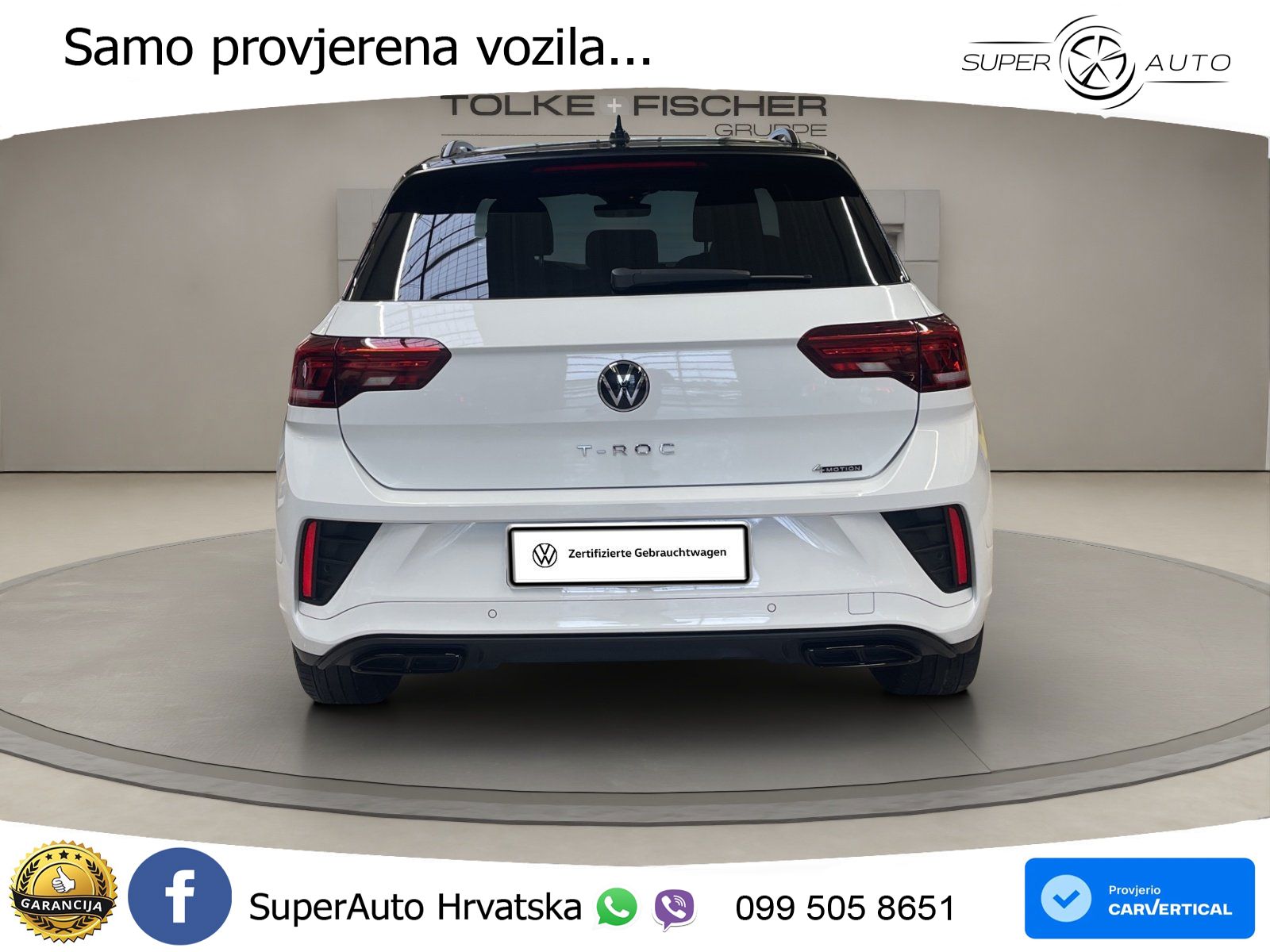 Volkswagen T-Roc 2.0 TSI (190 KS) 4M DSG R-Line LED+GR SJED+ACC