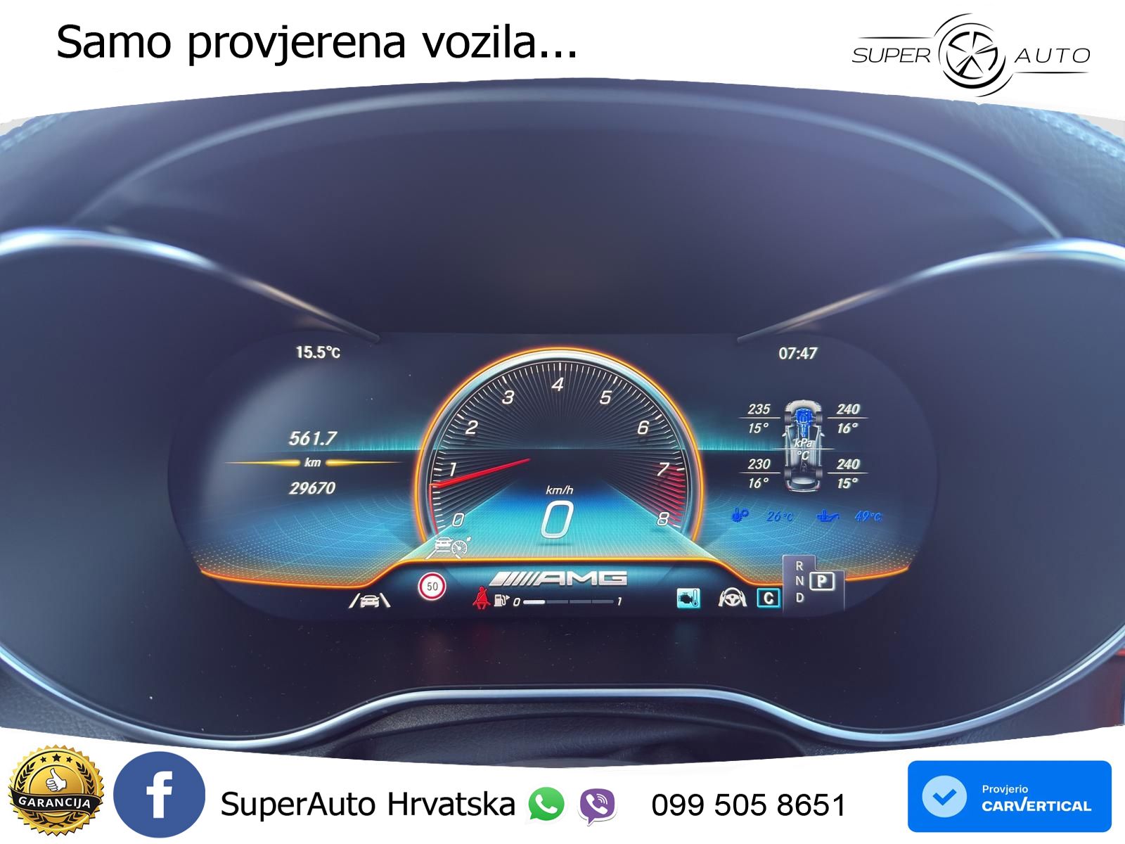 Mercedes AMG GLC 63 S V8 (510 KS) 4MATIC+ MCT ZRAČNI+ACC+GR SJED+360+PANO