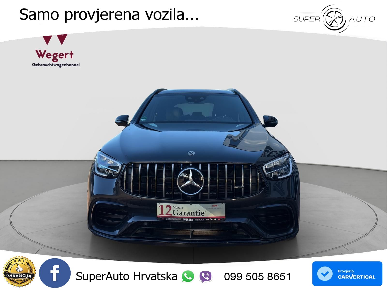 Mercedes AMG GLC 63 S V8 (510 KS) 4MATIC+ MCT ZRAČNI+ACC+GR SJED+360+PANO